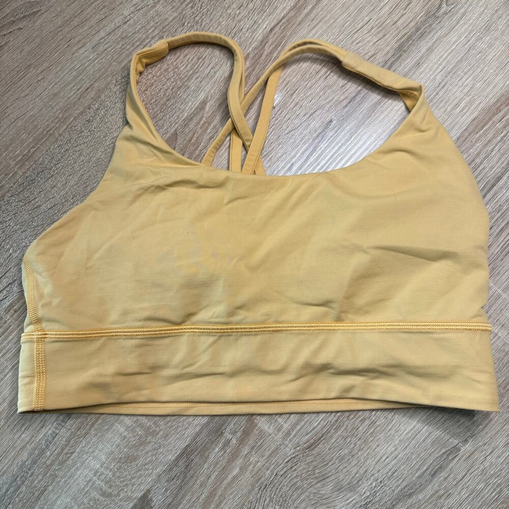 Lululemon Energy Bra In Fools Gold size 10 womens workout gym yoga